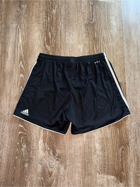 vintage Y2K Adidas Black Athletic Shorts with White Trim